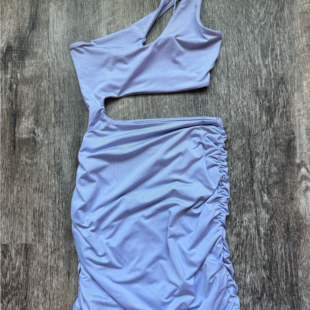 Lavender One Shoulder Bodycon Dress for Night Out
